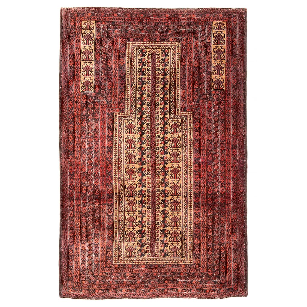 Teimani Tan Rug 2'11" x 4'8" - 2'11 x 4'8