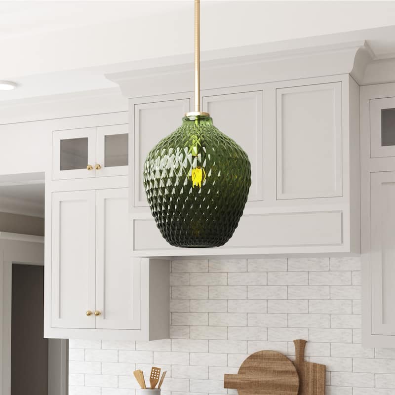 Brio Lighting Lavine Glass Mini Pendant Light - Green