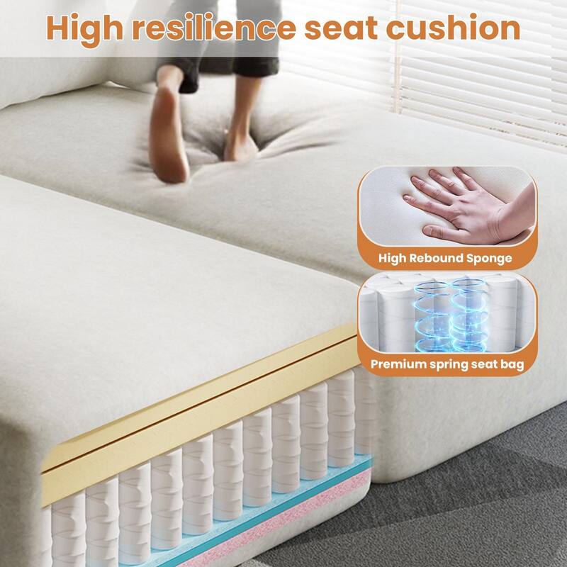Velvet Dual Chaise Sofa Bed, Sleeper Sofa with Thicked Cushions and Throw Pillows, Deep Seat Lounge Loveseat Sofa