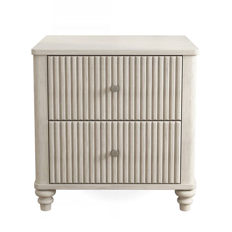 Fluted Nightstand 2-Piece Set