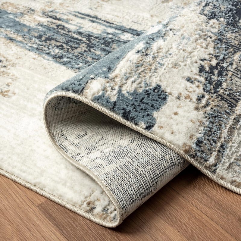 Luxe Weavers Soft Distressed Abstract Area Rug