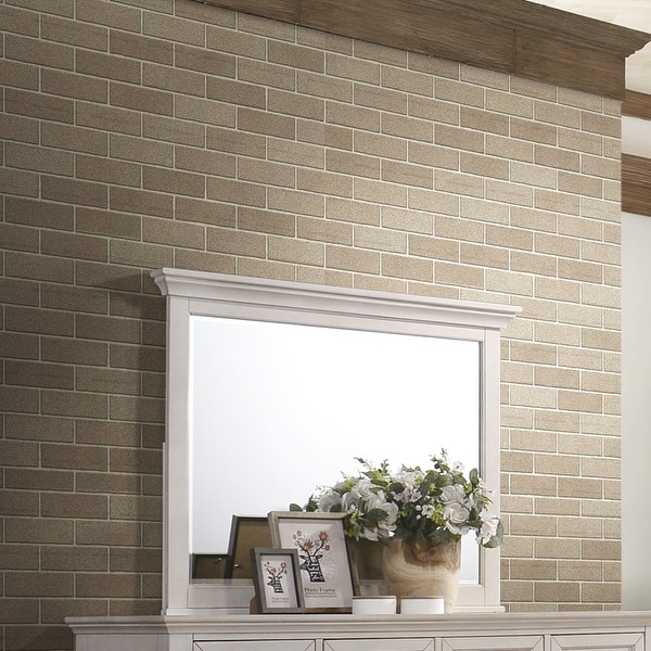 San Mateo Rustic White Landscape Mirror On Sale Bed Bath & Beyond 30336665