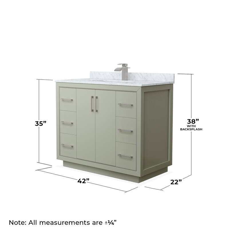 Wyndham Collection WCF1111-42S-NAT-MXX Icon 42" Free Standing Single
