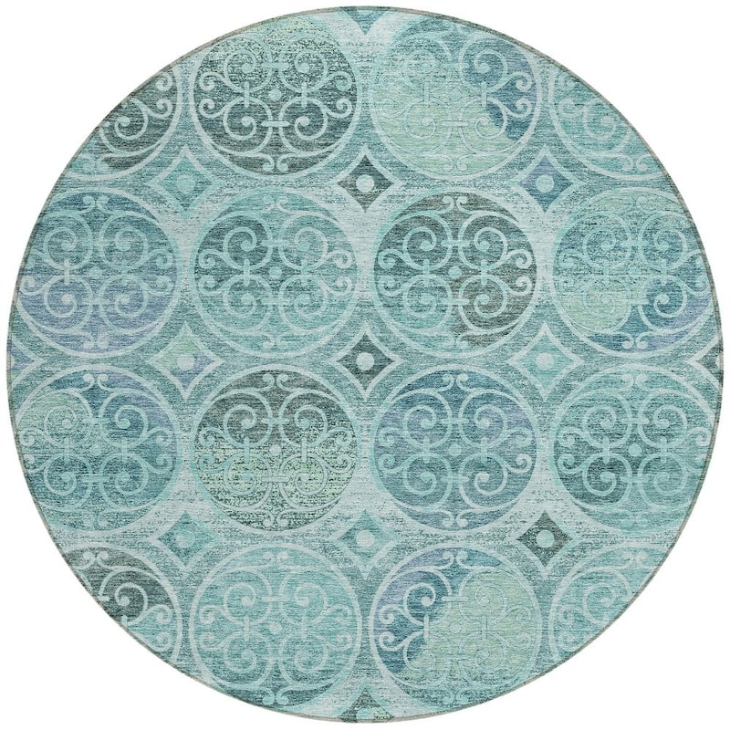 HomeRoots Trellis Transitional Rectangle Outdoor Rug