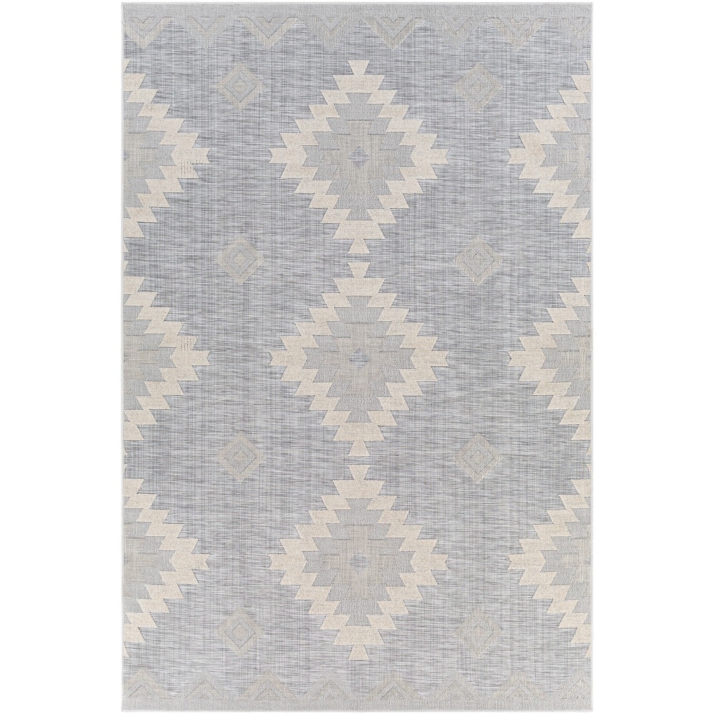Gerta Indoor/ Outdoor Southwestern Diamond Area Rug