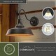 preview thumbnail 3 of 10, VAXCEL Dorado 1-Light Dark Bronze Dusk to Dawn Sensor Farmhouse Outdoor Wall Sconce , Gooseneck Steel Shade, Dark Sky Compliant