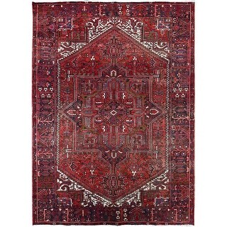 Shahbanu Rugs Toreader Red Hand Knotted Good Condition All Wool Evenly ...