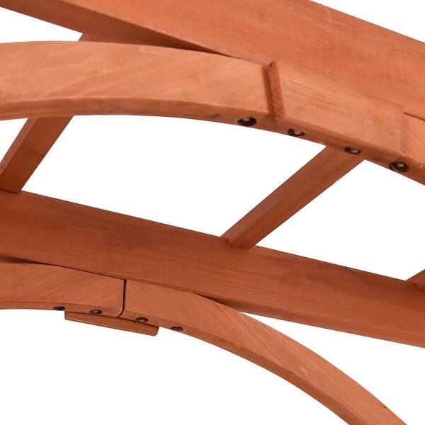Shop Costway Premium Outdoor Wooden Cedar Arbor Arch Pergola Trellis Wood On Sale Overstock 16738380