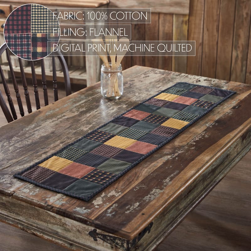Heritage Farms Quilted Runner 12x36 - 12x48 - Grey