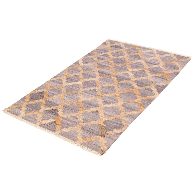 Ankara FW Grey Kilim 5'2" x 8'1" - 5'2 x 8'1