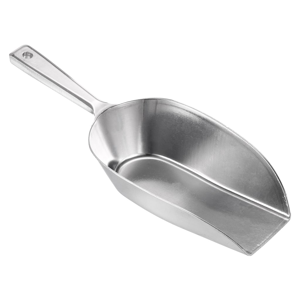 Ice Scoops Aluminum 9.65" Small Ice Maker Flour Cereal Sugar Utility Shovel - Silver Tone