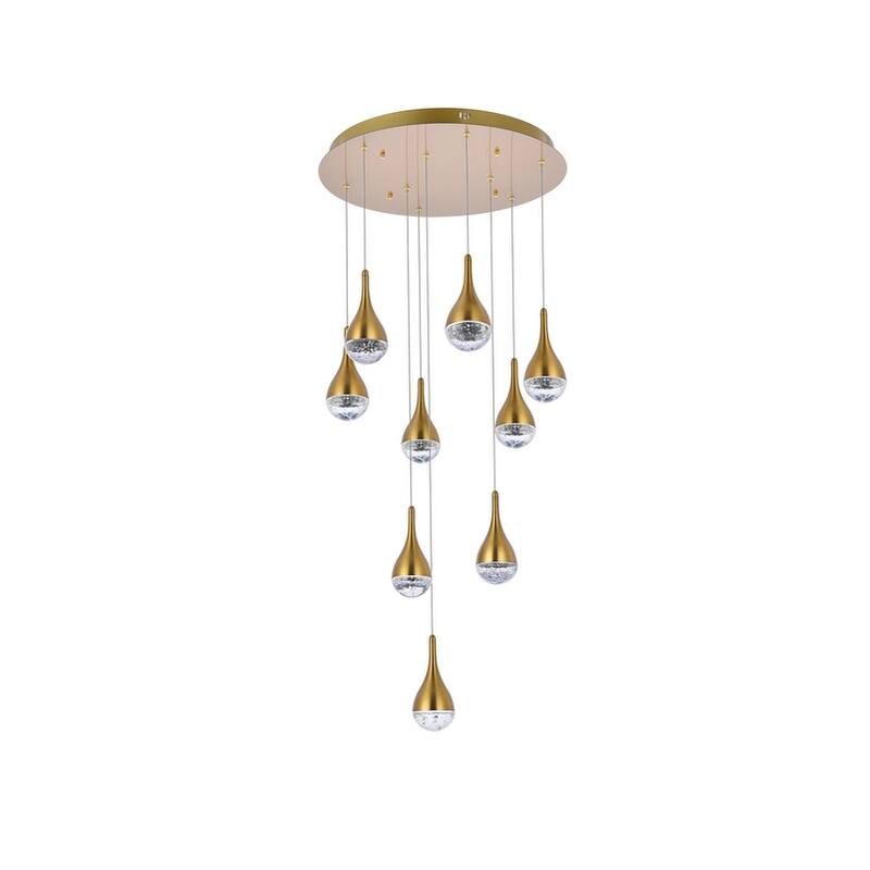 Indigo Home 24 inch LED chandelier in satin gold