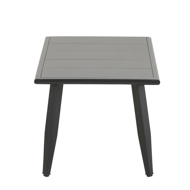 4-Piece Outdoor Patio Seating Set with Iron Frame, Cushioned Double and Single Chairs, and Matching Table