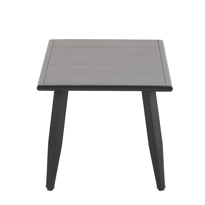 48" MDF Coffee Table with Dual-Tier Veneer & Staggered Shelf