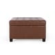 preview thumbnail 28 of 51, Veronica Contemporary Tufted Leather Storage Ottoman by Christopher Knight Home