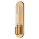preview thumbnail 1 of 2, Lark 83470 Tully 18" Tall Wall Sconce with Clear Glass Shade Lacquered Brass