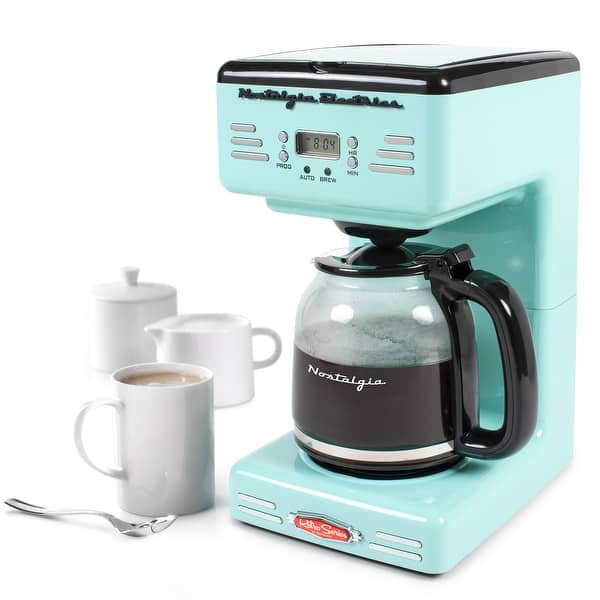 slide 1 of 5, Nostalgia Retro 12-Cup Coffee Maker
