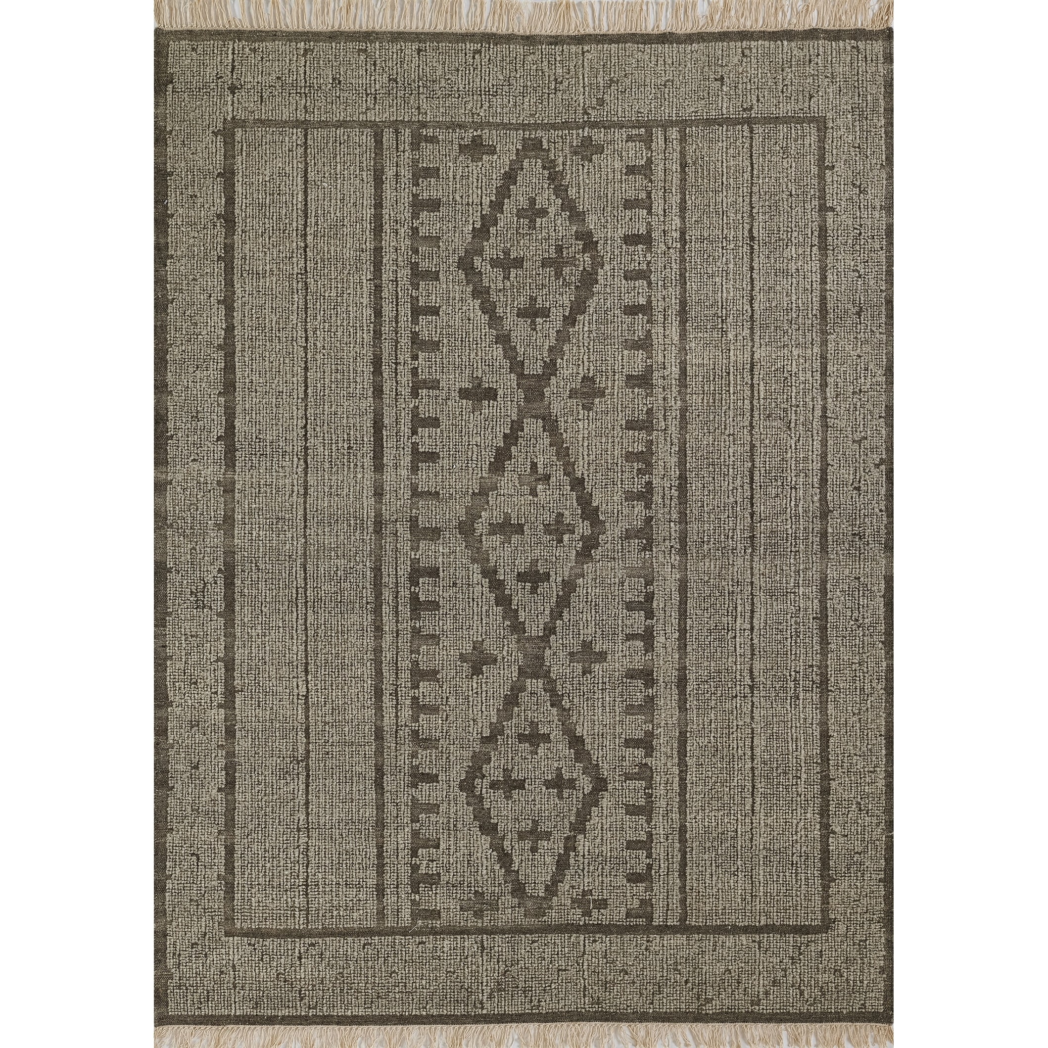 Momeni Bristol Geometric Hand Woven Wool and Cotton Natural Area Rug