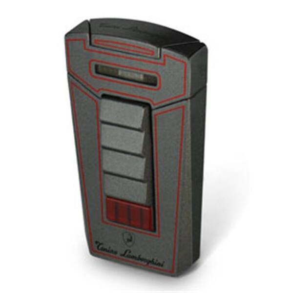 Aero Metallic Gray With Red Lines Torch Flame Cigar Lighter Bed Bath