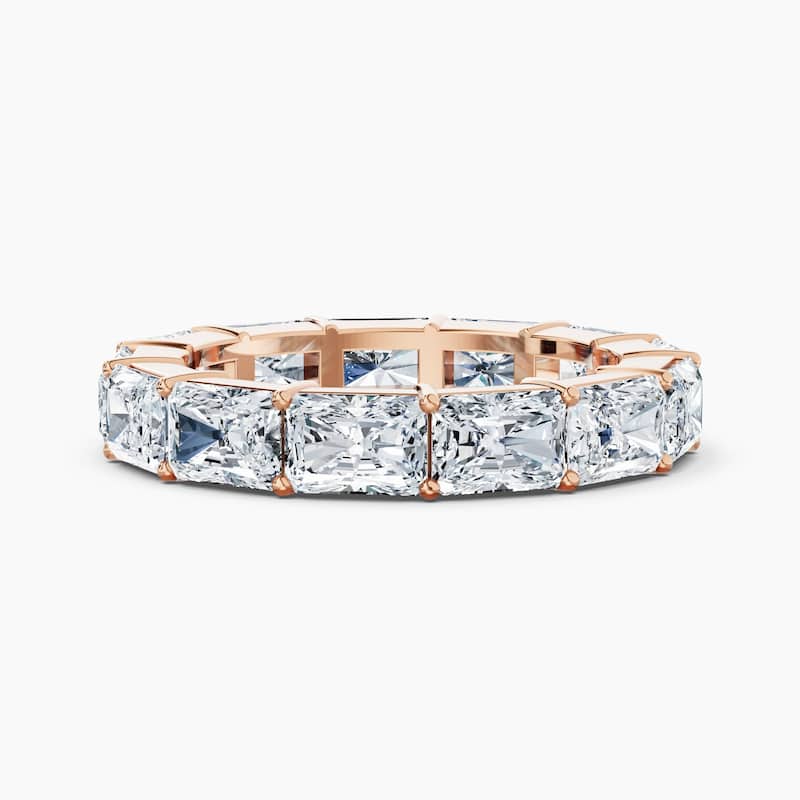Auriya 14k Gold Radiant East-West Lab Grown Diamond Eternity Band 2.10 - 8.25 ct. tw. (F-G, VS) - 5.20 ct. wt. - 5 - Rose