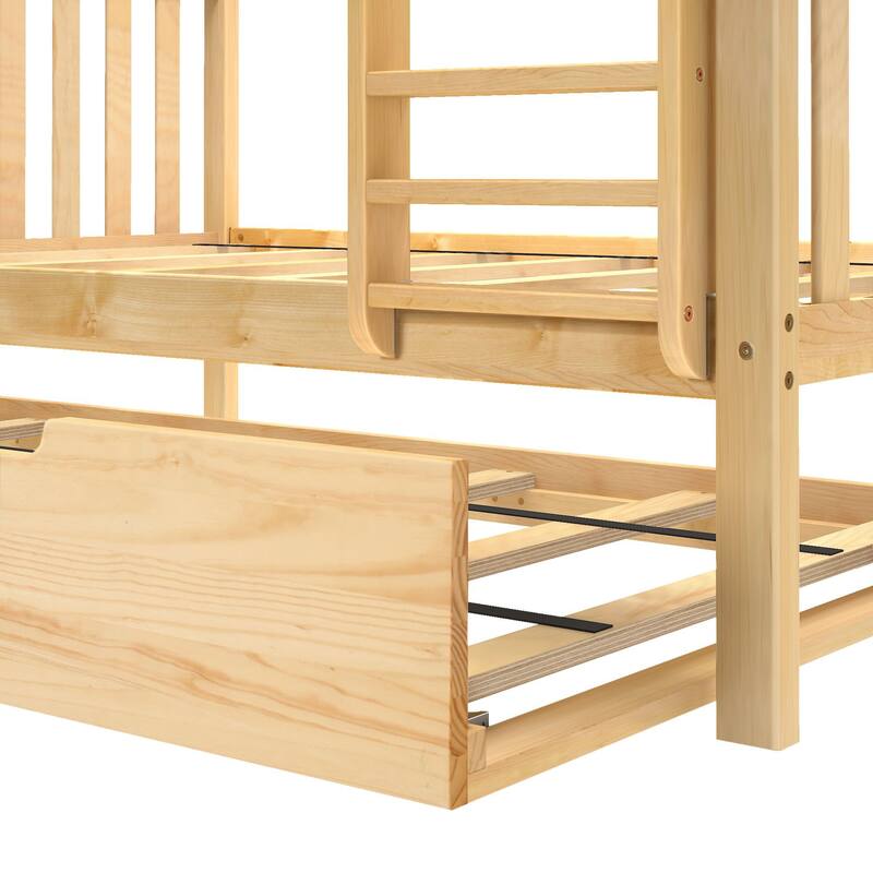 Max and Lily Twin over Full Bunk Bed with Trundle Bed