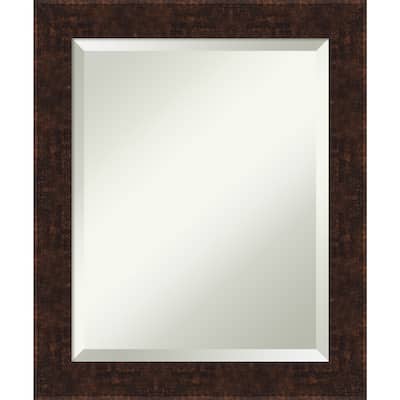 Beveled Wall Mirror - William Mottled Bronze Narrow Frame - William Mottled Bronze Narrow