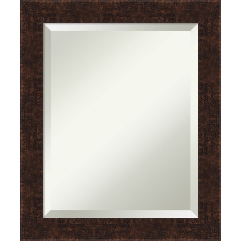 Beveled Wall Mirror - William Mottled Bronze Narrow Frame - William Mottled Bronze Narrow