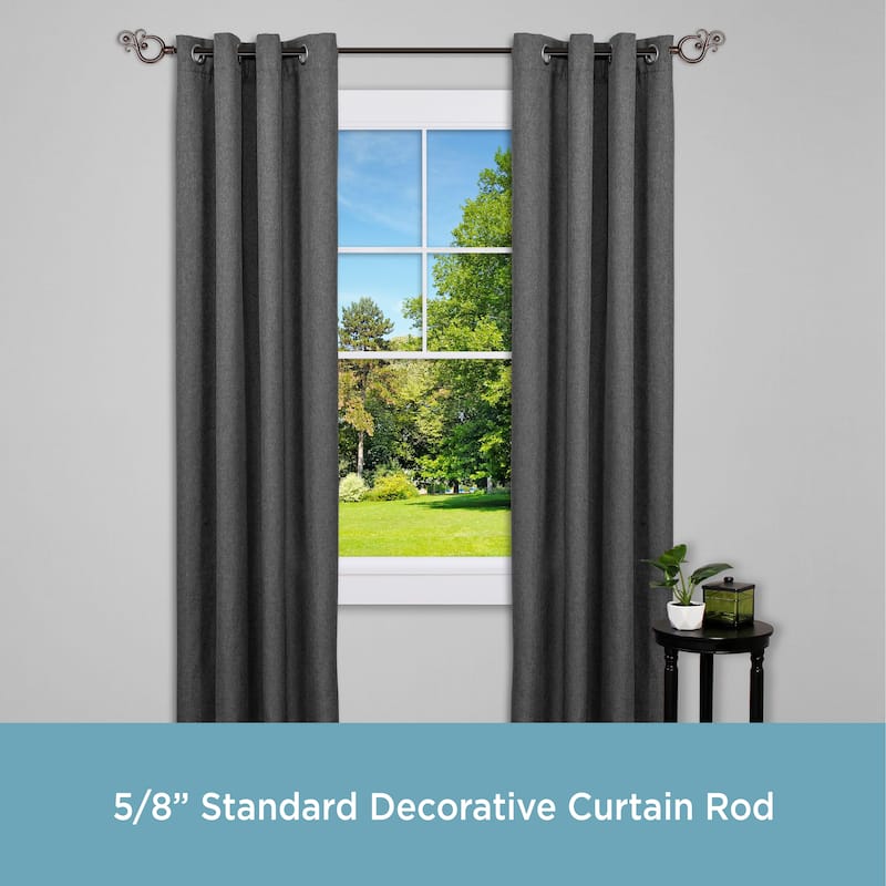 Kenney Valencia 5/8" Standard Decorative Window Curtain Rod