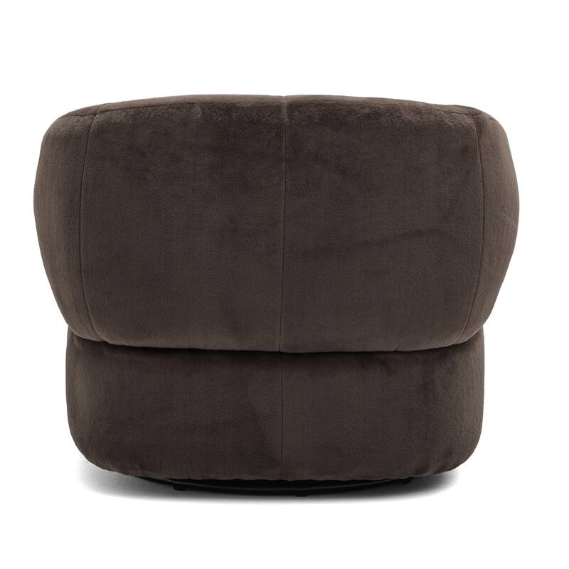 Christopher Knight Home - Plush Modern Swivel Upholstered Club Chair with Ergonomic Barrel Comfort