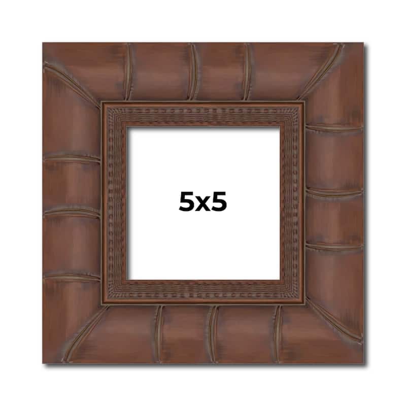 5x5 Frame Pewter Solid Wood Picture Frame Width 1.625 Inches | Interior Frame Depth 0.6875 Inches