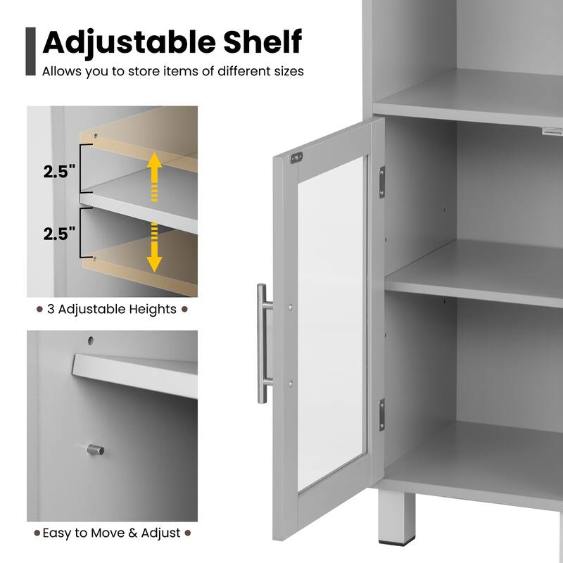 Costway 71'' Tall Tower Bathroom Storage Cabinet Organizer Display - See Details
