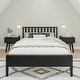preview thumbnail 5 of 24, Max and Lily Scandinavian Full-Size Bed with Slatted Headboard