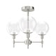 preview thumbnail 8 of 12, Hunter Xidane Metal and Glass Orb Chandelier - Entry, Kitchen or Dining Room Table, Bedroom - Mid-Century Modern, Transitional
