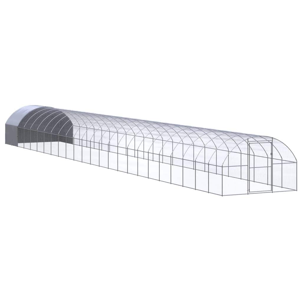 vidaXL Chicken Coop Battery Cage Hen Enclosure Chicken House Galvanized Steel zero