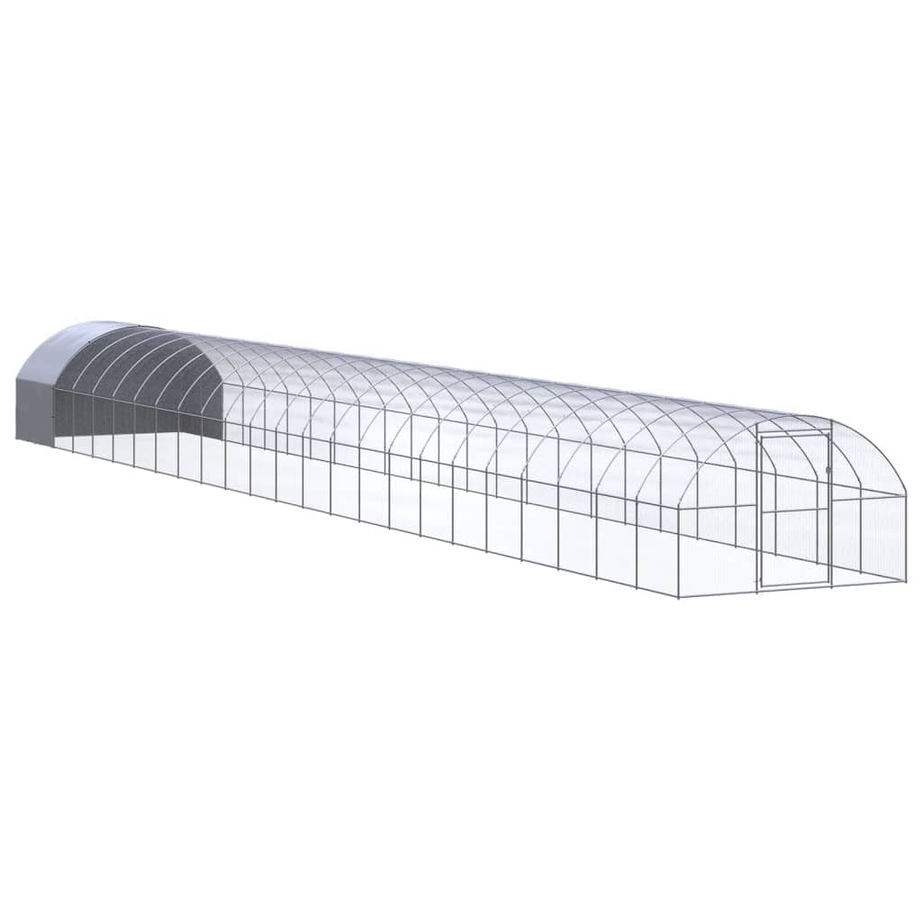 vidaXL Chicken Coop Battery Cage Hen Enclosure Chicken House Galvanized Steel zero
