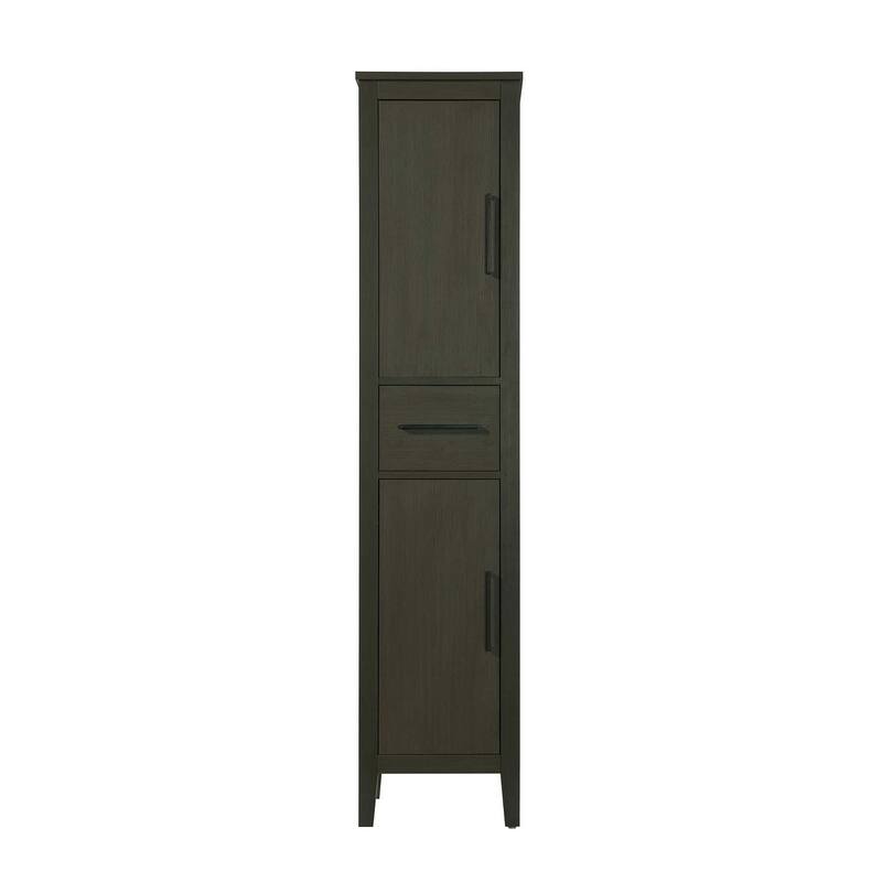 Laura 16-28 Inch Bath Storage Cabinet - Mocha Brown - 16"
