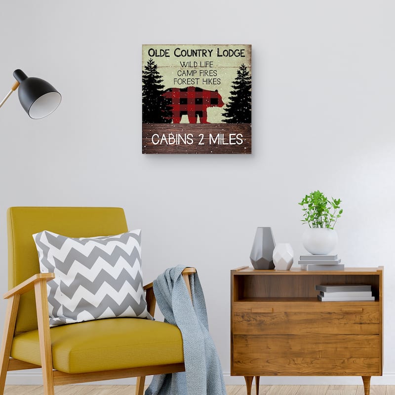 Camp Bear by Deborah Bown Canvas Art Print