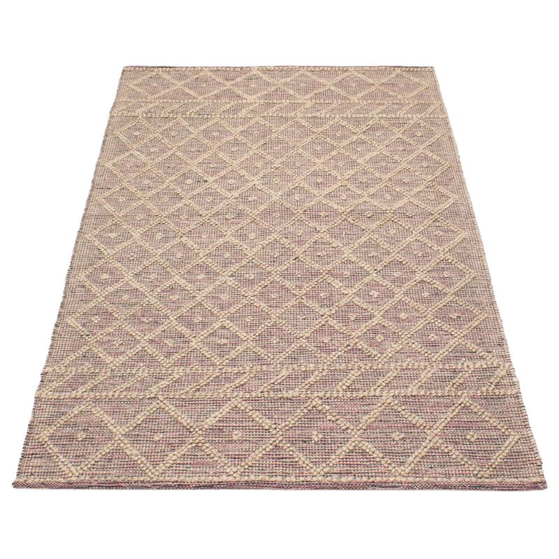 ECARPETGALLERY Braid weave Sienna Khaki Wool Rug - 4'10 x 8'2