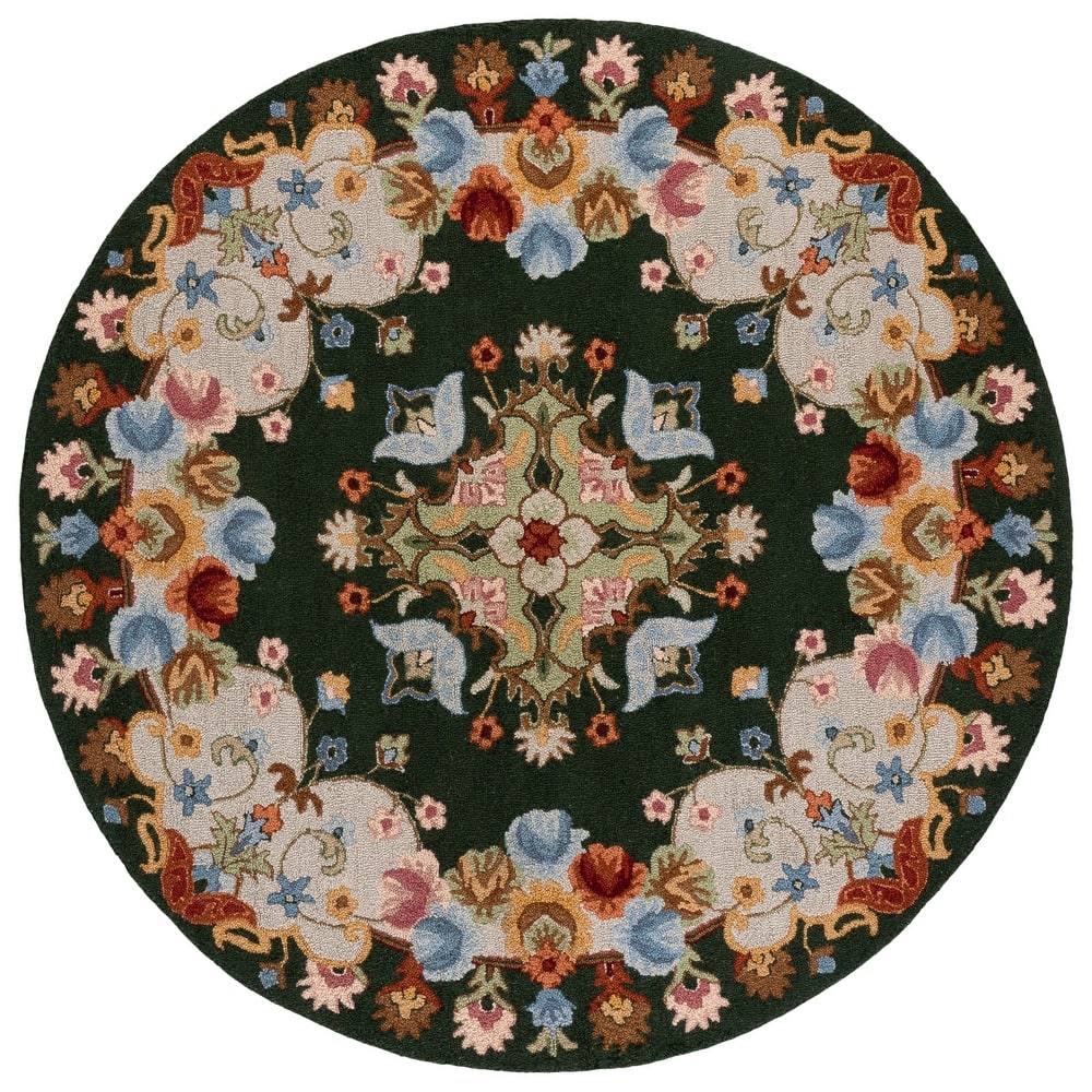 SAFAVIEH Handmade Chelsea Malfridur French Country Floral Wool Rug