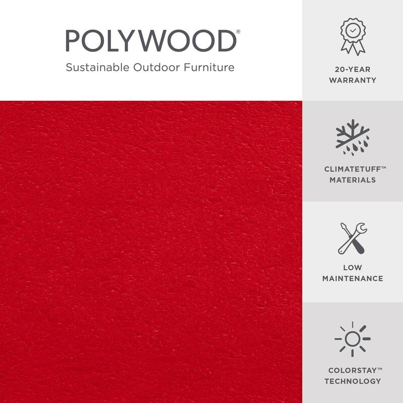 POLYWOOD South Beach Plastic 18 inch Outdoor Side Table