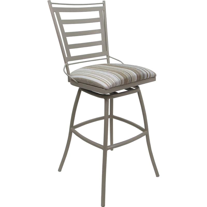 Outdoor Indoor Bar Stool Counter Bar Extra Tall - Jenna without Arms - Bar Stool - Driftwood Whitelinen - Beige - Bar Height