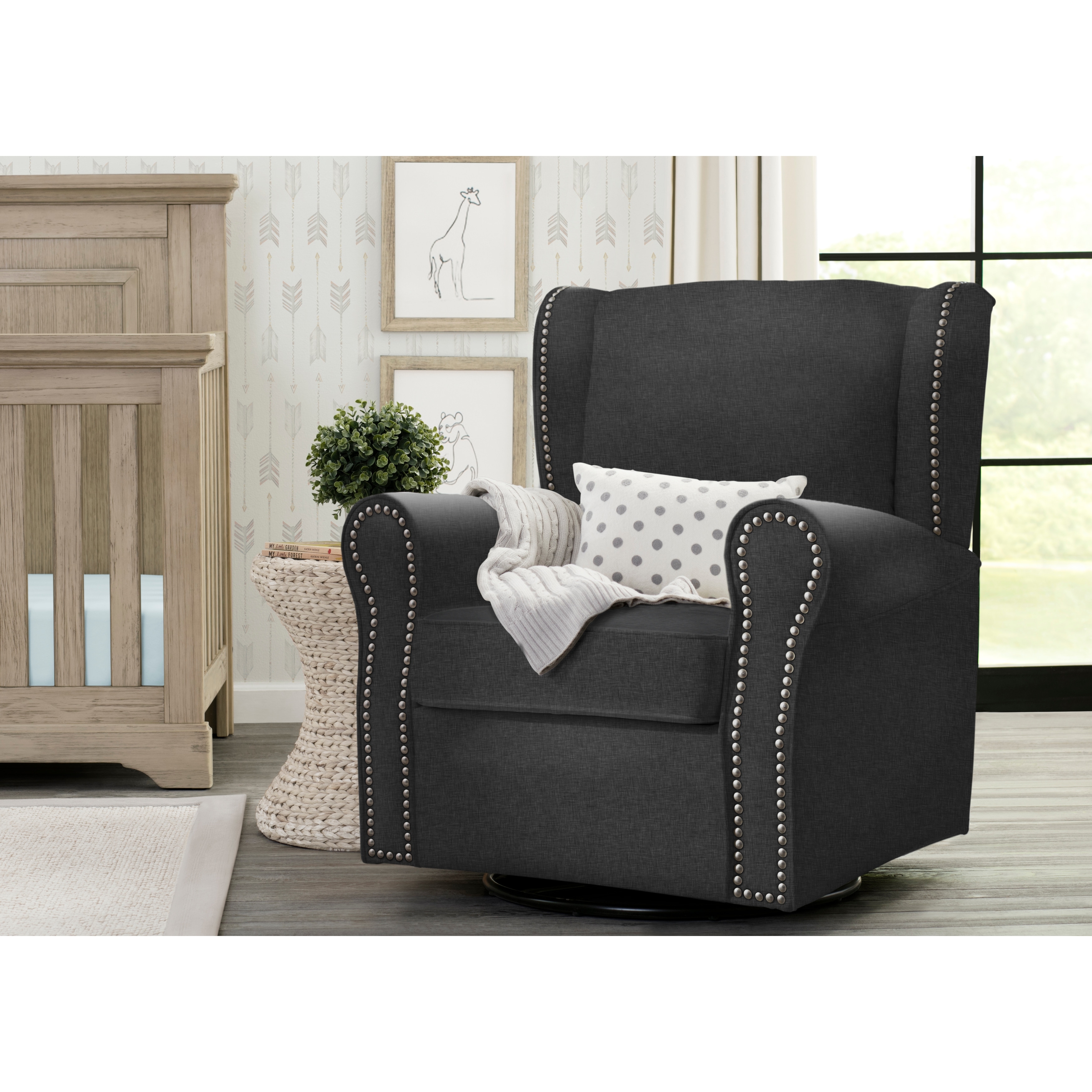 Nursery Chair Delta Children Emerson Glider Swivel Rocker Chair