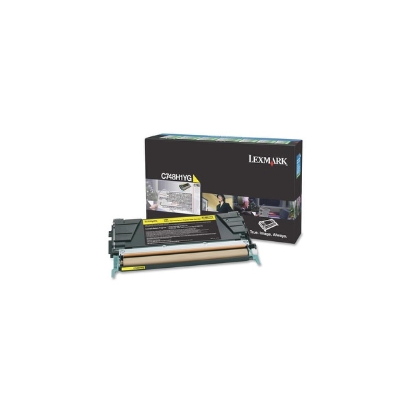 Lexmark C748H1YG Lexmark C748 Yellow High Yield Return Program Toner Cartridge - Yellow - Laser - 10000 Page - 1 Each