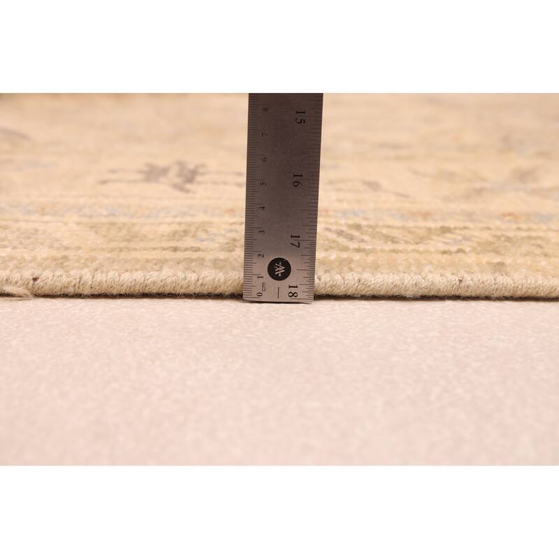 ECARPETGALLERY Hand-knotted Kavya Oushak Light Khaki Wool Rug - 8'11 x 11'8