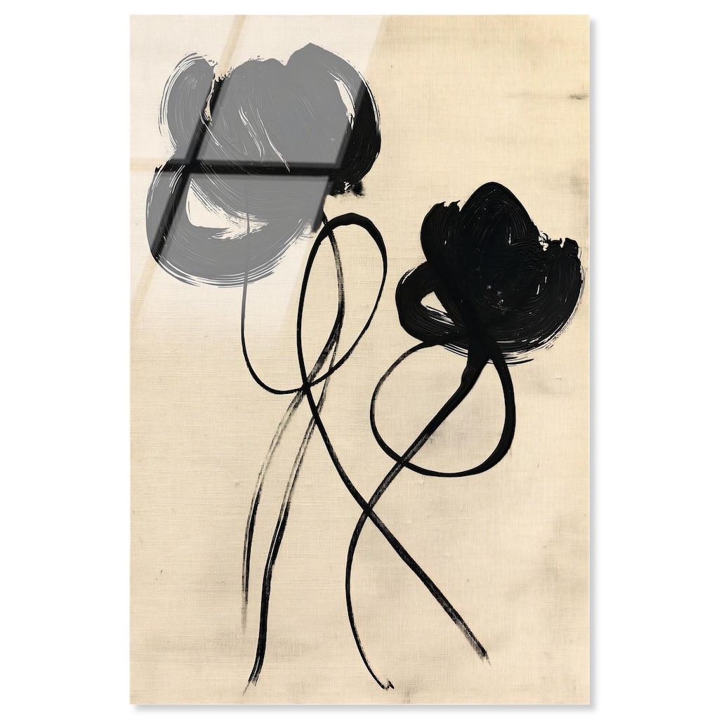 Florals in the Minimal II Acrylic by Art Remedy, Ready to Hang