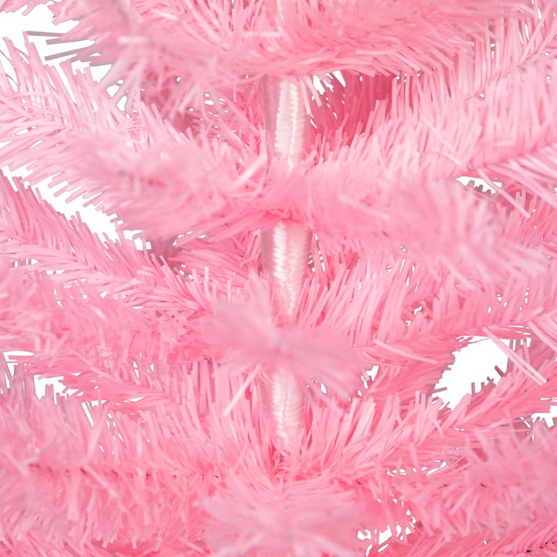 Artificial Tinsel Christmas Tree - 3' - Pink - Unlit - 3 Foot