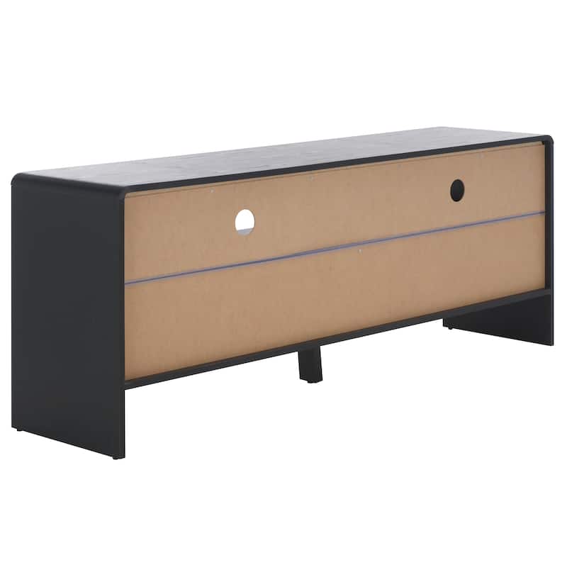 SAFAVIEH Arsenio 2-Drawer 2-Shelf Entertainment Media Stand for TVs up to 65" - 61"W x 16"D x 24"H