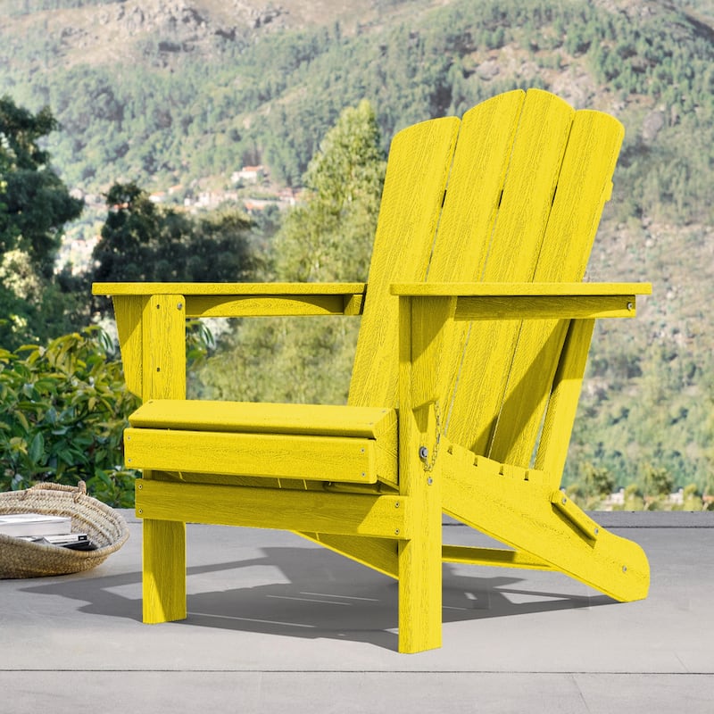 Outdoor HDPE Folding Classic Adirondack Chair All-Weather