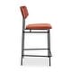 preview thumbnail 4 of 9, Aurelle Home Sally Modern Iron Frame Upholstered Counter Stool