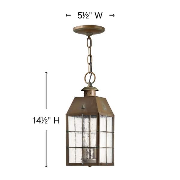 Hinkley Lighting Nantucket 2 Light Outdoor Heritage Pendant with Clear